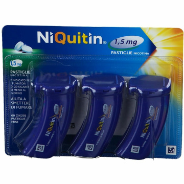 Niquitin mini 1,5 mg menta smettere di fumare 60 pastiglie