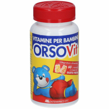 OrsoVit Vitamina Bambini Caramelle Gommose senza glutine 60 pz 