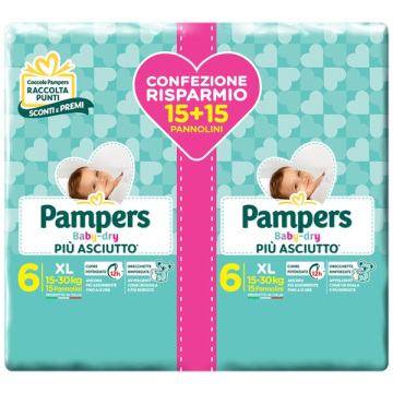 Pampers baby dry duo dwct xl 30 pezzi