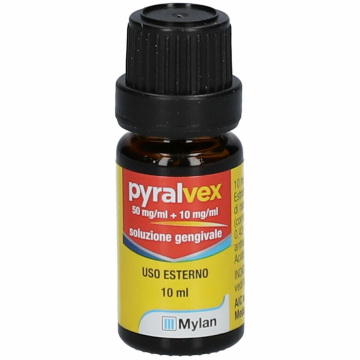 Pyralvex Soluzione Gengivale Flacone 10ml 0,5% + 0,1%