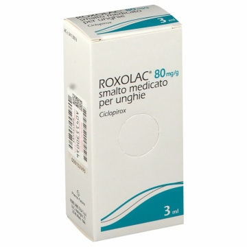 Roxolac 80 mg/g smalto medicato micosi unghie 3 ml