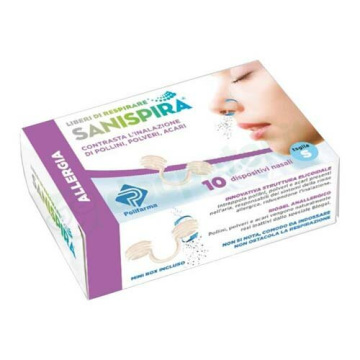 Sanispira allergia dispositivo nasale 10 pezzi taglia s