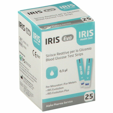 Iris Evo Strisce Misurazione Glicemia 25 pezzi
