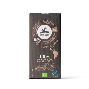 Tavoletta cioccolato extrafondente bio 100% cacao 50 g