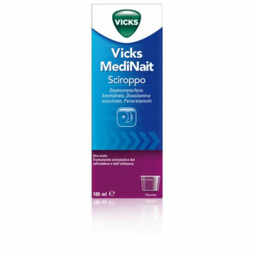 Vicks MediNait Sciroppo Influenza e Raffreddore 180 ml