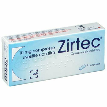 Zirtec 10 mg Antistaminico 7 Compresse Rivestite
