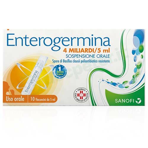  enterogermina 4 miliardi 5 ml sospensione orale 10 flaconcini img
