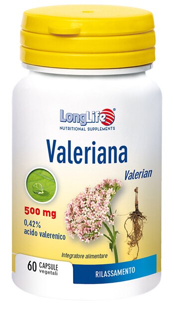 Longlife valeriana 60 capsule 500 mg img