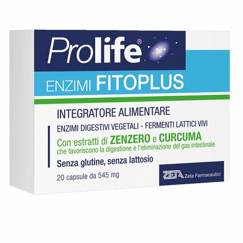 Prolife Enzimi Fitoplus Integratore di Enzimi Digestivi 20 Capsule img