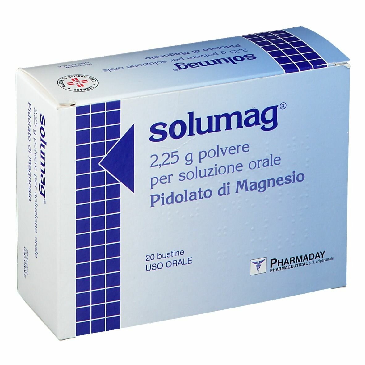 Solumag magnesio pidolato polvere orale 2,25 g 20 bustine img