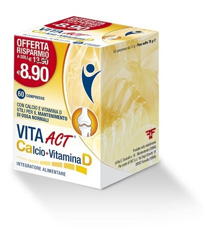 Vita act calcio + vitamina d 60 compresse img