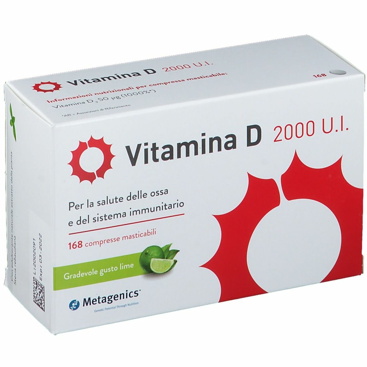 Vitamina D 2000 U.I. Benessere Ossa 168 compresse masticabili img
