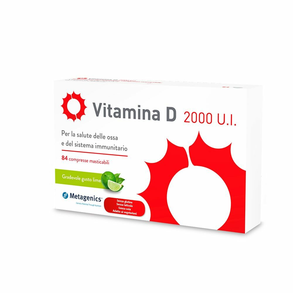 Vitamina D 2000 UI Benessere Ossa 84 compresse masticabili  img